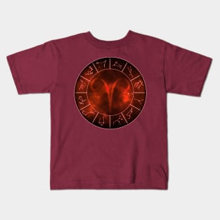 Aries Zodiac Symbol Kids T-Shirt